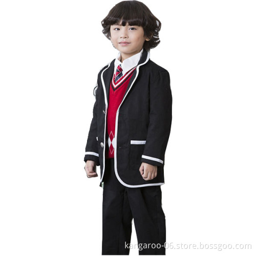 Cotton Plaid Kindergarten School Kids Uniform Design